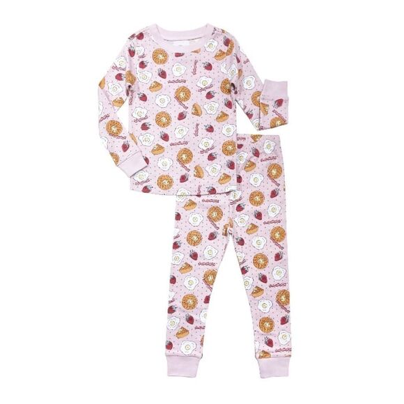 Baby Girl Cotton Long Sleeve Tight Fit Pajamas 2-Piece Set Size 12M - Picture 5 of 6